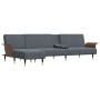 L-förmiges Schlafsofa aus dunkelgrauem Samt, 279 x 140 x 70 cm von vidaXL, Sofas - Ref: Foro24-3157216, Preis: 442,88 €, Raba...