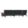 L-förmiges Schlafsofa aus dunkelgrauem Samt, 279 x 140 x 70 cm von vidaXL, Sofas - Ref: Foro24-3157216, Preis: 442,88 €, Raba...