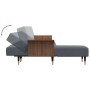 L-förmiges Schlafsofa aus dunkelgrauem Samt, 279 x 140 x 70 cm von vidaXL, Sofas - Ref: Foro24-3157216, Preis: 442,88 €, Raba...