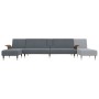 L-förmiges Schlafsofa aus dunkelgrauem Samt, 279 x 140 x 70 cm von vidaXL, Sofas - Ref: Foro24-3157216, Preis: 442,88 €, Raba...