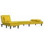 Yellow velvet L-shaped sofa bed 255x140x70 cm by vidaXL, Sofas - Ref: Foro24-3157255, Price: 344,43 €, Discount: %