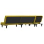 Yellow velvet L-shaped sofa bed 255x140x70 cm by vidaXL, Sofas - Ref: Foro24-3157255, Price: 344,43 €, Discount: %