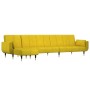 L-shaped sofa bed yellow velvet 275x140x70 cm by vidaXL, Sofas - Ref: Foro24-3157210, Price: 418,59 €, Discount: %