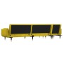 L-shaped sofa bed yellow velvet 275x140x70 cm by vidaXL, Sofas - Ref: Foro24-3157210, Price: 418,59 €, Discount: %