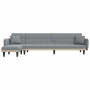 L-förmiges Schlafsofa aus hellgrauem Stoff, 275 x 140 x 70 cm von vidaXL, Sofas - Ref: Foro24-3157229, Preis: 420,90 €, Rabat...