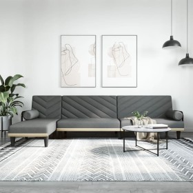 L-förmiges Schlafsofa dunkelgrauer Stoff 260x140x70 cm von vidaXL, Sofas - Ref: Foro24-3157270, Preis: 368,99 €, Rabatt: %