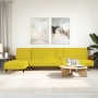 L-shaped sofa bed yellow velvet 279x140x70 cm by vidaXL, Sofas - Ref: Foro24-3157219, Price: 459,95 €, Discount: %