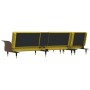 L-shaped sofa bed yellow velvet 279x140x70 cm by vidaXL, Sofas - Ref: Foro24-3157219, Price: 459,95 €, Discount: %