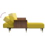 L-shaped sofa bed yellow velvet 279x140x70 cm by vidaXL, Sofas - Ref: Foro24-3157219, Price: 459,95 €, Discount: %