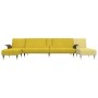 L-shaped sofa bed yellow velvet 279x140x70 cm by vidaXL, Sofas - Ref: Foro24-3157219, Price: 459,95 €, Discount: %