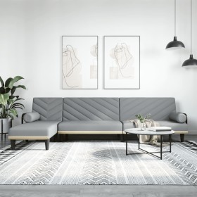 L-förmiges Schlafsofa aus hellgrauem Stoff, 260 x 140 x 70 cm von vidaXL, Sofas - Ref: Foro24-3157269, Preis: 369,99 €, Rabat...