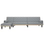 L-förmiges Schlafsofa aus hellgrauem Stoff, 260 x 140 x 70 cm von vidaXL, Sofas - Ref: Foro24-3157269, Preis: 369,68 €, Rabat...