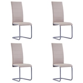 Cantilever dining chairs 4 pcs synthetic leather cappuccino by vidaXL, dining chairs - Ref: Foro24-281690, Price: 231,99 €, D...