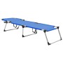 Extra high senior folding aluminum blue lounger by vidaXL, Loungers - Ref: Foro24-47912, Price: 146,99 €, Discount: %