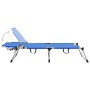 Extra high senior folding aluminum blue lounger by vidaXL, Loungers - Ref: Foro24-47912, Price: 146,99 €, Discount: %