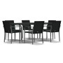 7-piece garden dining set with synthetic rattan and steel cushions by vidaXL, Garden sets - Ref: Foro24-3186951, Price: 501,9...