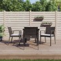 5-teiliges Garten-Essset mit Kissen aus synthetischem Rattan und Stahl von vidaXL, Gartensets - Ref: Foro24-3186986, Preis: 3...