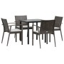 5-piece garden dining set with synthetic rattan and steel cushions by vidaXL, Garden sets - Ref: Foro24-3186986, Price: 329,0...