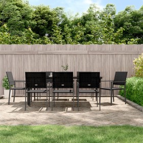 9-piece synthetic rattan and steel garden dining set by vidaXL, Garden sets - Ref: Foro24-3187016, Price: 487,99 €, Discount: %