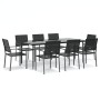 9-piece synthetic rattan and steel garden dining set by vidaXL, Garden sets - Ref: Foro24-3187016, Price: 486,95 €, Discount: %