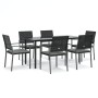 7-piece garden dining set with synthetic rattan and steel cushions by vidaXL, Garden sets - Ref: Foro24-3187026, Price: 424,6...