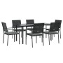 7-piece garden dining set with synthetic rattan and steel cushions by vidaXL, Garden sets - Ref: Foro24-3187026, Price: 424,6...