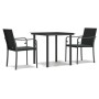 Garden dining set, 3 pieces, with synthetic rattan and steel cushions. by vidaXL, Garden sets - Ref: Foro24-3186955, Price: 1...