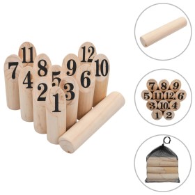 Juego de números Kubb madera de vidaXL, Juegos al aire libre - Ref: Foro24-91804, Precio: 25,01 €, Descuento: %