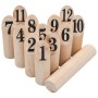 Juego de números Kubb madera de vidaXL, Juegos al aire libre - Ref: Foro24-91804, Precio: 23,47 €, Descuento: %