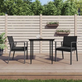 3-teilige Garten-Essgruppe mit Kissen aus synthetischem Rattan und Stahl von vidaXL, Gartensets - Ref: Foro24-3186971, Preis:...