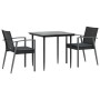 3-piece garden dining set with synthetic rattan and steel cushions by vidaXL, Garden sets - Ref: Foro24-3186971, Price: 248,2...