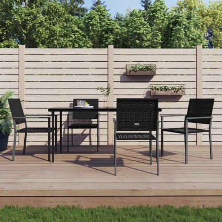 5-teiliges Garten-Essset aus synthetischem Rattan und Stahl von vidaXL, Gartensets - Ref: Foro24-3187011, Preis: 280,83 €, Ra...