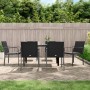 7-teiliges Garten-Esszimmerset und Kissen, synthetisches Rattan und Stahl von vidaXL, Gartensets - Ref: Foro24-3186960, Preis...