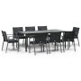 Garden dining set, 9 pieces with synthetic rattan and steel cushions. by vidaXL, Garden sets - Ref: Foro24-3187000, Price: 80...