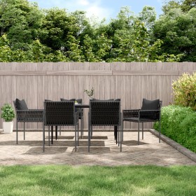 7-teiliges Garten-Esszimmerset und Kissen, synthetisches Rattan und Stahl von vidaXL, Gartensets - Ref: Foro24-3187056, Preis...