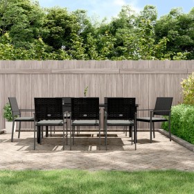 9-piece garden dining set with synthetic rattan and steel cushions by vidaXL, Garden sets - Ref: Foro24-3187030, Price: 558,4...