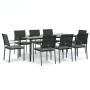 9-piece garden dining set with synthetic rattan and steel cushions by vidaXL, Garden sets - Ref: Foro24-3187030, Price: 558,4...