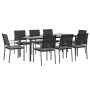 9-piece garden dining set with synthetic rattan and steel cushions by vidaXL, Garden sets - Ref: Foro24-3187030, Price: 558,4...