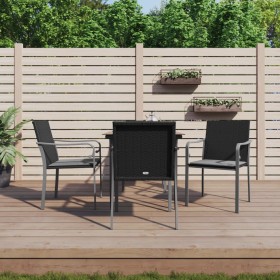 5-teiliges Garten-Essset mit Kissen aus synthetischem Rattan und Stahl von vidaXL, Gartensets - Ref: Foro24-3186940, Preis: 2...