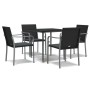 5-piece garden dining set with synthetic rattan and steel cushions by vidaXL, Garden sets - Ref: Foro24-3186940, Price: 290,5...