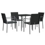 5-piece garden dining set with synthetic rattan and steel cushions by vidaXL, Garden sets - Ref: Foro24-3186940, Price: 290,5...