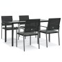 5-piece garden dining set with synthetic rattan and steel cushions by vidaXL, Garden sets - Ref: Foro24-3187025, Price: 335,9...