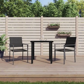 3-teiliges Garten-Essset aus synthetischem Rattan und Stahl von vidaXL, Gartensets - Ref: Foro24-3187019, Preis: 149,99 €, Ra...