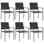 7-piece garden dining set synthetic rattan and steel by vidaXL, Garden sets - Ref: Foro24-3187015, Price: 422,60 €, Discount: %