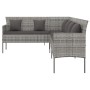 L-förmiges Gartensofa mit grauen synthetischen Rattankissen von vidaXL, Outdoor-Sofas - Ref: Foro24-362337, Preis: 265,34 €, ...