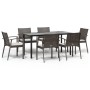 7-piece garden dining set with synthetic rattan and steel cushions by vidaXL, Garden sets - Ref: Foro24-3186994, Price: 560,0...