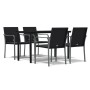 5-piece garden dining set with synthetic rattan and steel cushions by vidaXL, Garden sets - Ref: Foro24-3186959, Price: 311,3...