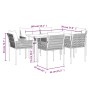 Garden dining set, 7 pieces with synthetic rattan and steel cushions. by vidaXL, Garden sets - Ref: Foro24-3187054, Price: 54...