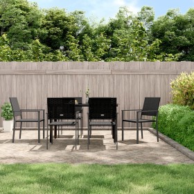 7-teiliges Garten-Essset aus synthetischem Rattan und Stahl von vidaXL, Gartensets - Ref: Foro24-3187024, Preis: 322,99 €, Ra...