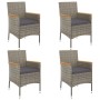 5-piece garden dining set with gray synthetic rattan cushions by vidaXL, Garden sets - Ref: Foro24-3187365, Price: 370,31 €, ...